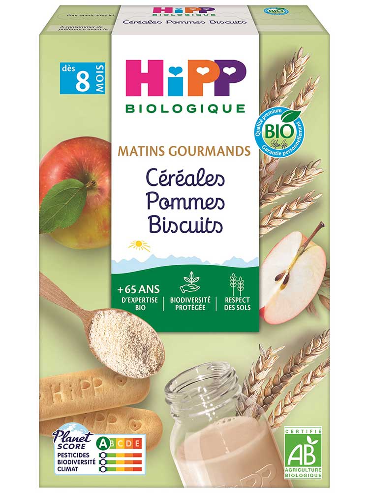 Hipp Céréales Pommes Biscuits Boîte 250 g Dès 8 Mois
